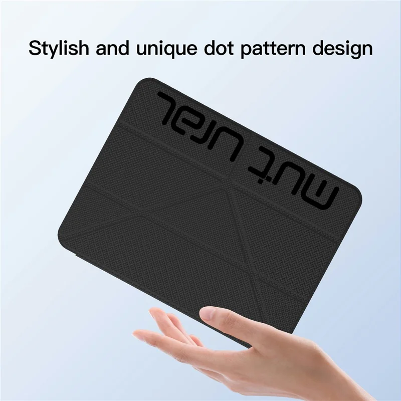 MUTURAL pour iPad Pro 11 iPad Pro 13 (2025) / (2024) Étui en Cuir avec Support Motif à Points et Fente pour Stylet - Noir