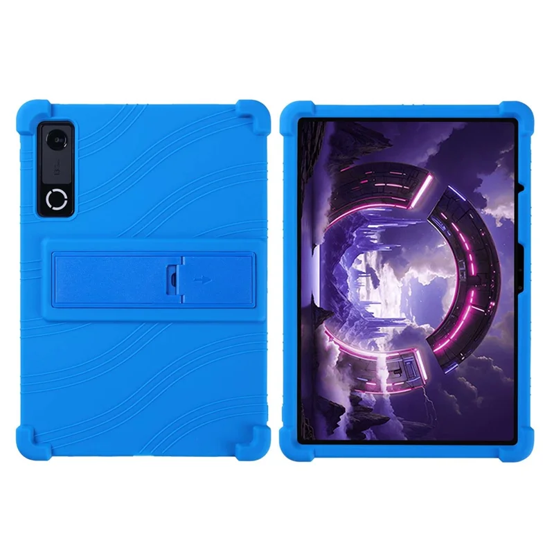 För Lenovo Legion Y900 Tablettfodral Justerbar Ställfot Silikon Skyddsfodral för Tablett - Mörkblå