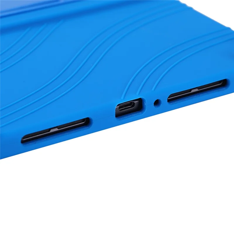 För Lenovo Legion Y900 Tablettfodral Justerbar Ställfot Silikon Skyddsfodral för Tablett - Mörkblå