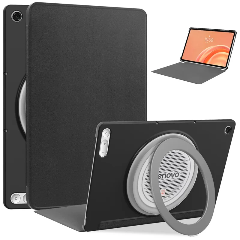Funda para Lenovo Tab Plus Gen 2, carcasa resistente de cuero PU + TPU, protección contra impactos - Negro