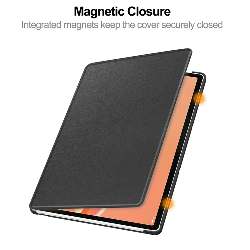 Funda para Lenovo Tab Plus Gen 2, carcasa resistente de cuero PU + TPU, protección contra impactos - Negro