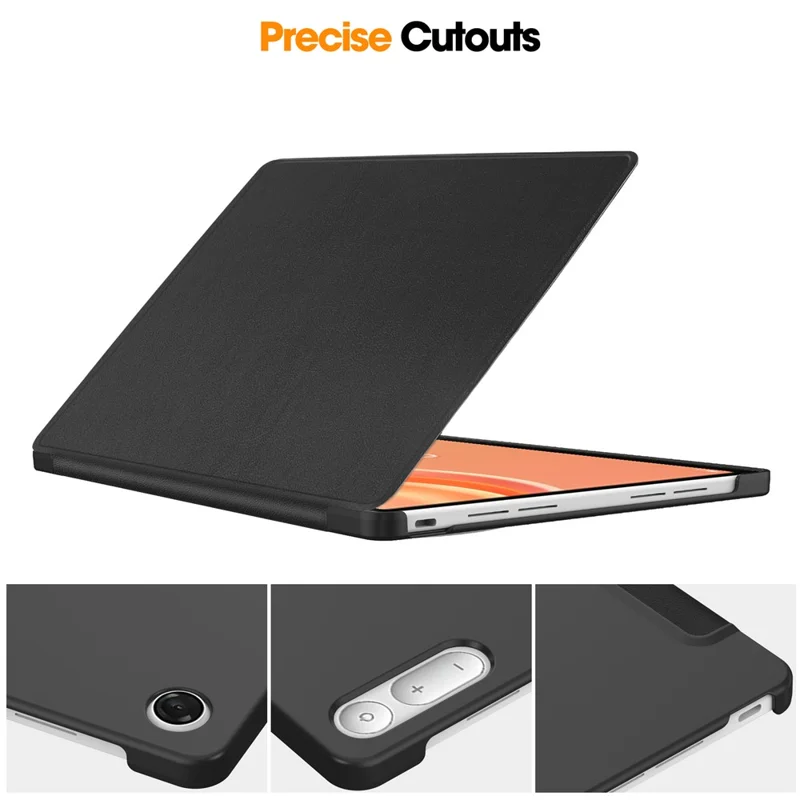 Funda para Lenovo Tab Plus Gen 2, carcasa resistente de cuero PU + TPU, protección contra impactos - Negro