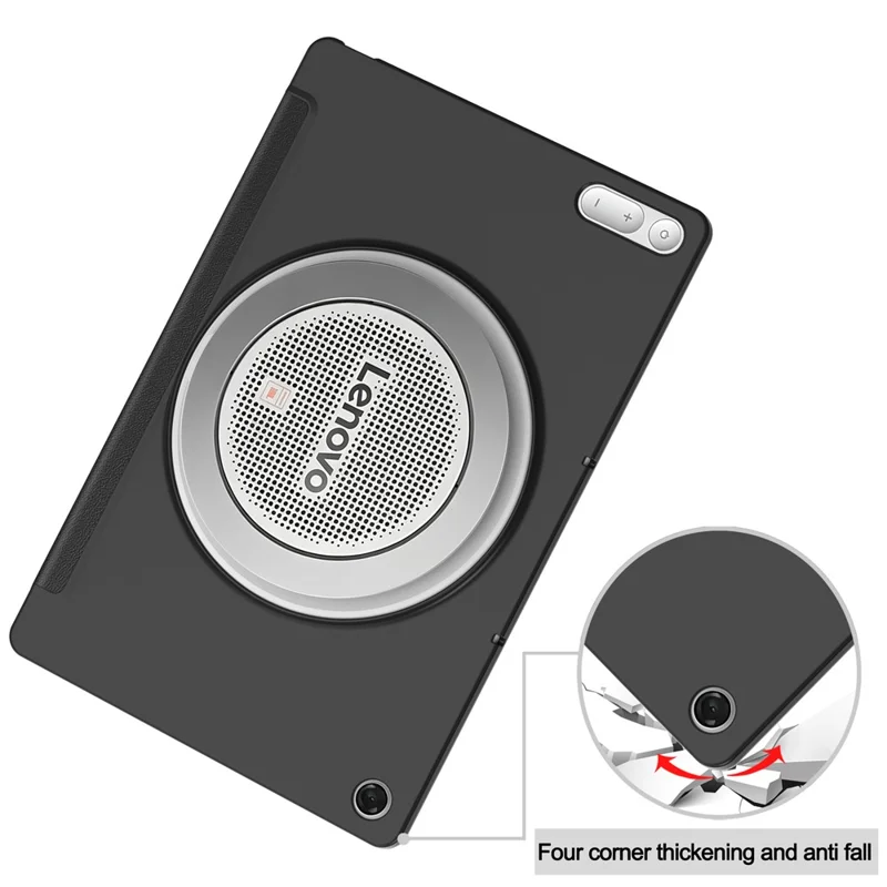 Funda para Lenovo Tab Plus Gen 2, carcasa resistente de cuero PU + TPU, protección contra impactos - Negro