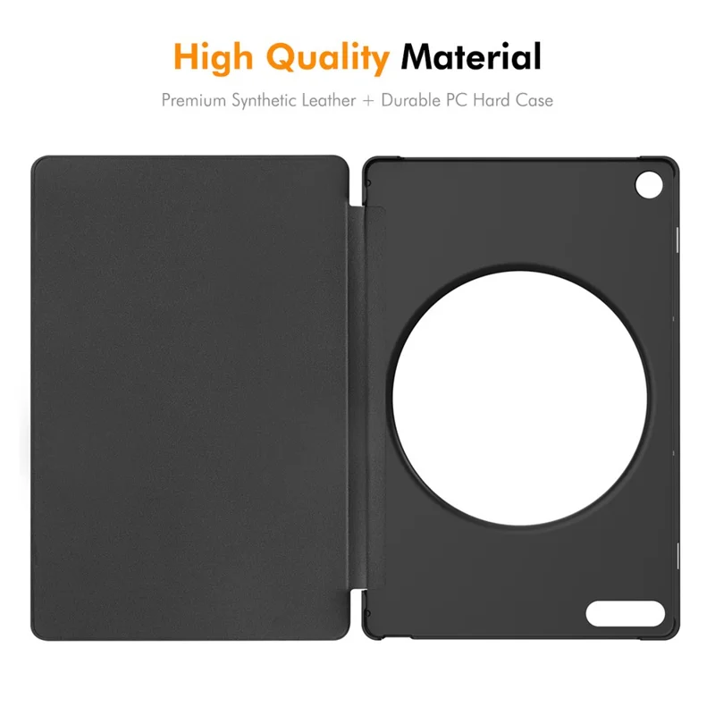 ENKAY HAT PRINCE for Lenovo Tab Plus Gen 2 Protective Case Leather + PC Shockproof Stand Tablet Cover - Blackish Green