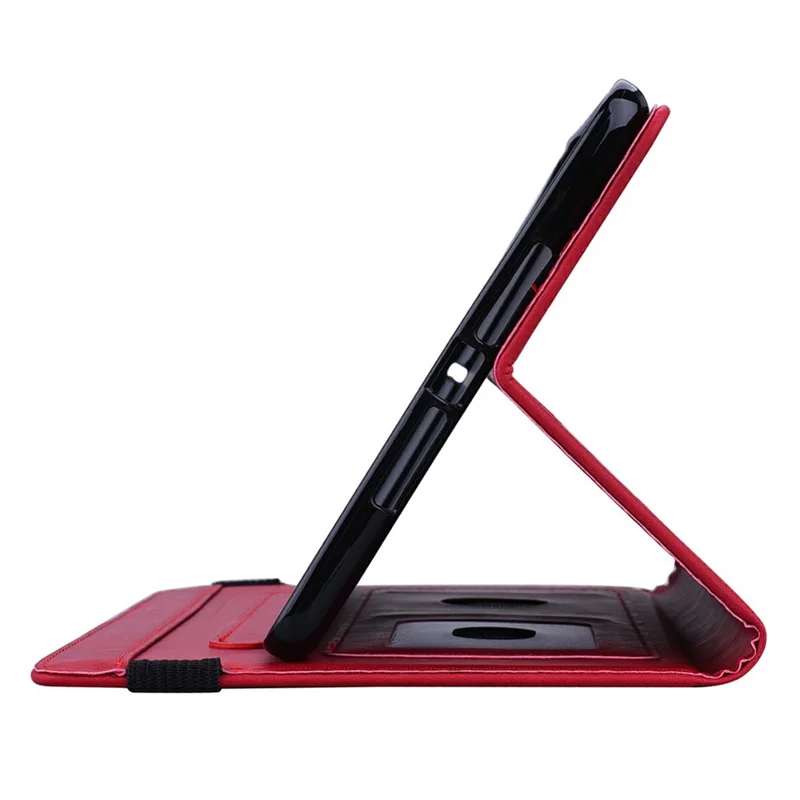 Voor Samsung Galaxy Tab S12+ Tablet Hoesje met Kaarthouders Leren Cover Bloemenpatroon - Rood