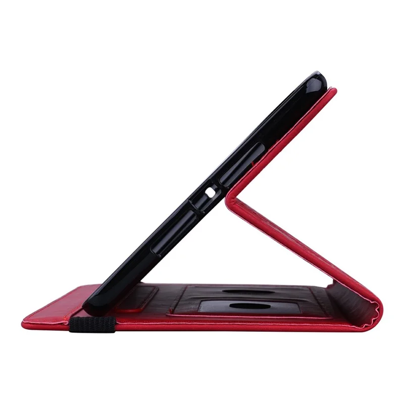 Voor Samsung Galaxy Tab S12+ Tablet Hoesje met Kaarthouders Leren Cover Bloemenpatroon - Rood