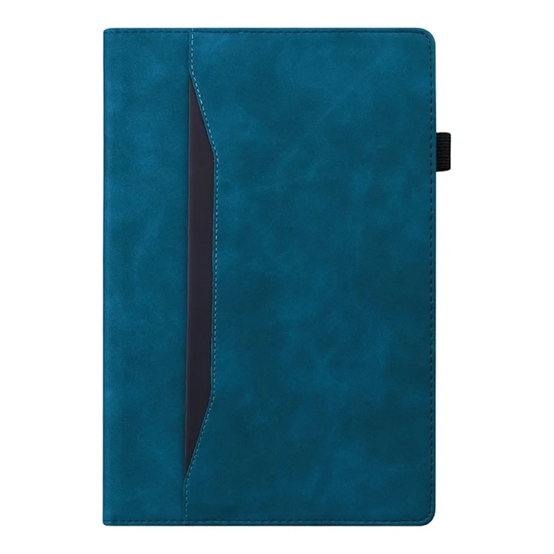 Voor Samsung Galaxy Tab S12+ Case PU Leather Beschermende Folio Cover met Kaarthouder - Blauw
