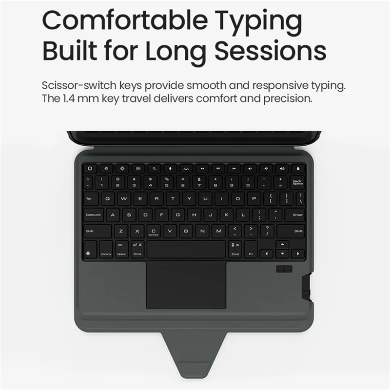 NILLKIN Bumper Combo Pro for iPad (2025) / iPad 10.9 (2022) Case with Detachable Bluetooth-Compatible Keyboard, 7-Color Backlit, Multi-Touch Trackpad - Black