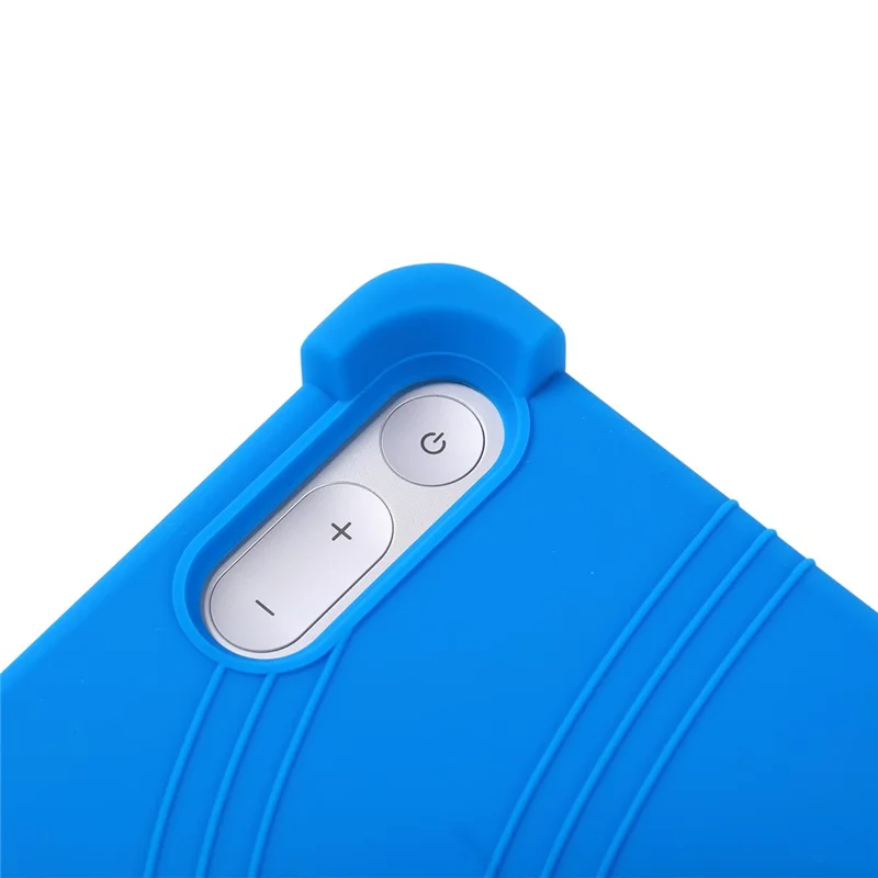 For Lenovo Tab Plus Gen 2 Case Silicone Tablet Protective Cover with Pencil Holder - Dark Blue
