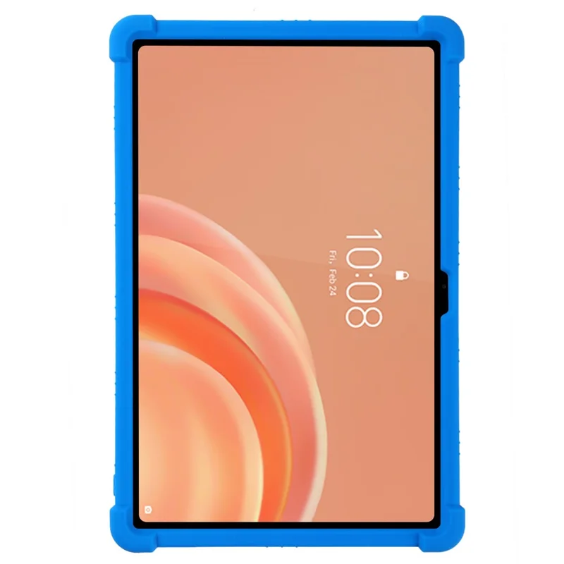 For Lenovo Tab Plus Gen 2 Case Silicone Tablet Protective Cover with Pencil Holder - Dark Blue