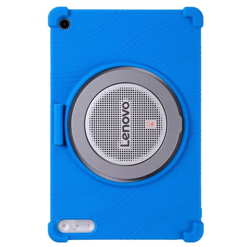 For Lenovo Tab Plus Gen 2 Case Silicone Tablet Protective Cover with Pencil Holder - Dark Blue