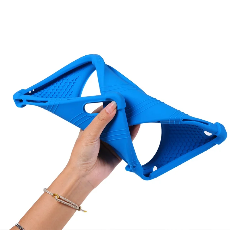 For Lenovo Tab Plus Gen 2 Case Silicone Tablet Protective Cover with Pencil Holder - Dark Blue