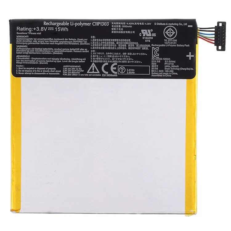 For Asus Google Nexus 7 (2013) ME571KL 3.80V 3950mAh Rechargeable Li-ion Battery Part (Encode: C11P1303) (without Logo)