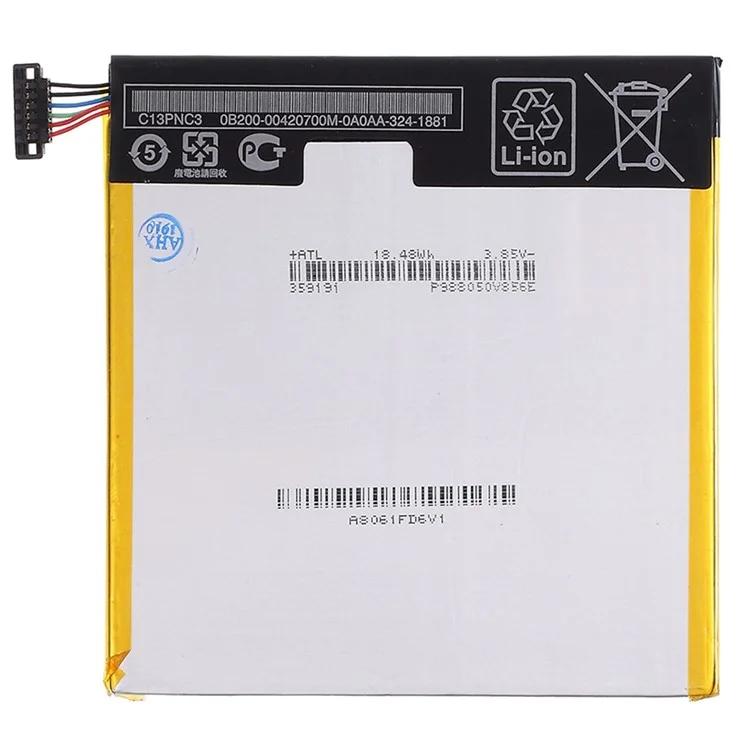 Pour Asus Google Nexus 7 (2013) ME571KL 3.80V 3950mAh Part de Batterie Li-ion Rechargeable (Encode: C11p1303) (sans Logo)