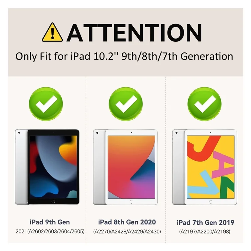 Tablet Case for iPad 10.2 (2021) / (2020) / (2019) Rugged PC + Silicone Shockproof Cover Built-in Kickstand / Hand Strap - Navy Blue+Black