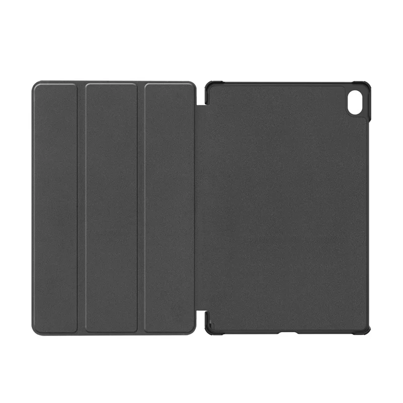 For Samsung Galaxy Tab S12+ PU Leather Tablet Case Anti-drop Tri-Fold Stand Slim Protective Cover - Black