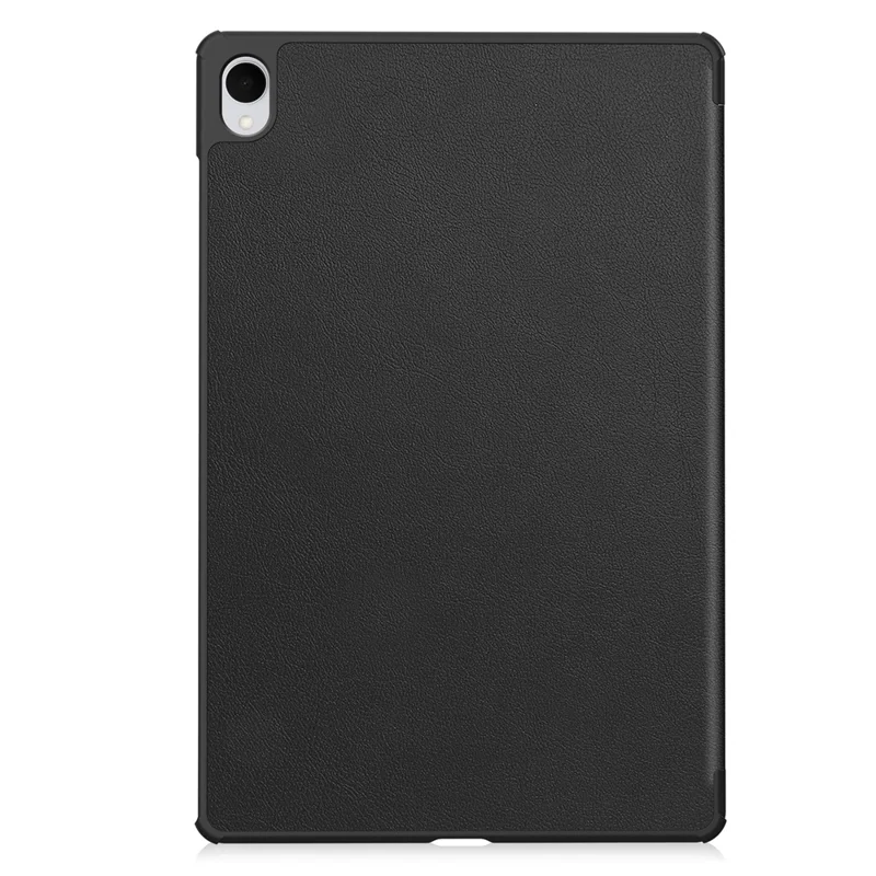 For Samsung Galaxy Tab S12+ PU Leather Tablet Case Anti-drop Tri-Fold Stand Slim Protective Cover - Black
