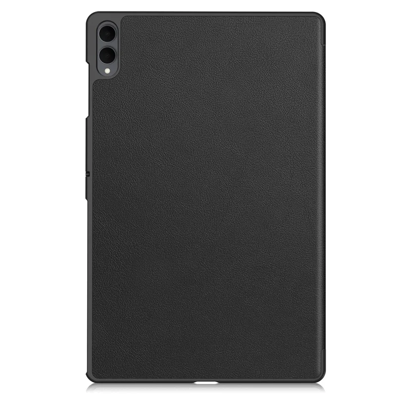For Samsung Galaxy Tab S12 Ultra / S11 Ultra PU Leather Tablet Case Anti-drop Tri-Fold Stand Slim Protective Cover - Black