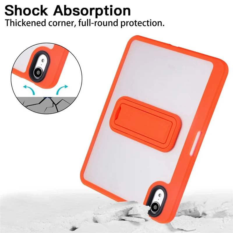 Til iPad mini (2024) / (2021) Taske med Pencil Holder og Støttefod PC-tabletdekning - Orange