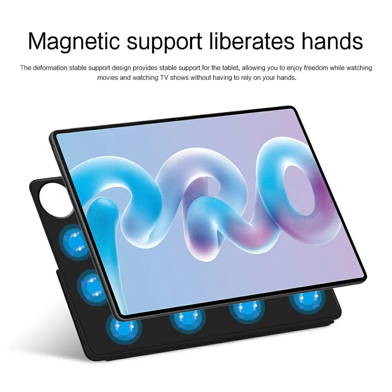 For Huawei MatePad Pro 12 (2026) Leather Case Origami Stand Magnetic Tablet Cover - Black