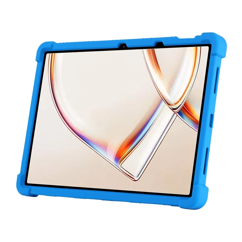 For TCL Tab A1 Plus Tablet Case Adjustable Kickstand Silicone Tablet Protective Cover - Dark Blue