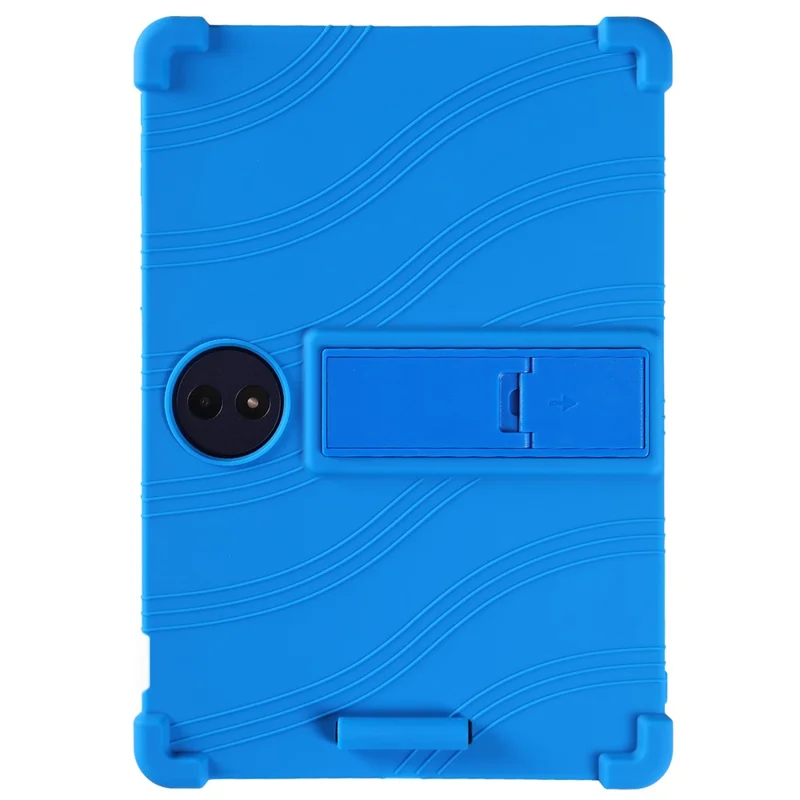 For TCL Tab A1 Plus Tablet Case Adjustable Kickstand Silicone Tablet Protective Cover - Dark Blue