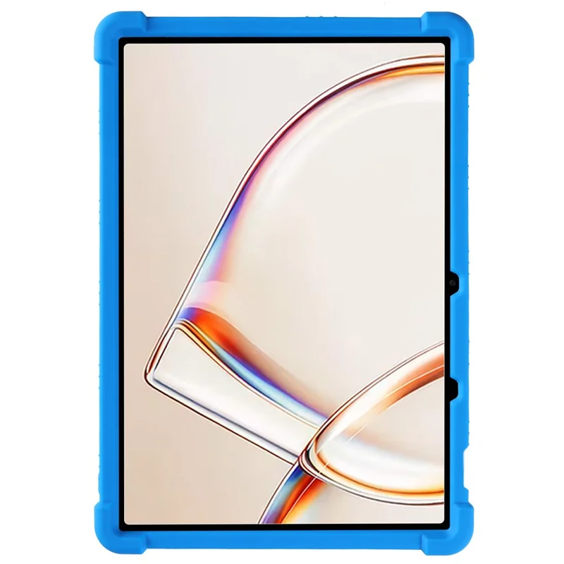 For TCL Tab A1 Plus Tablet Case Adjustable Kickstand Silicone Tablet Protective Cover - Dark Blue