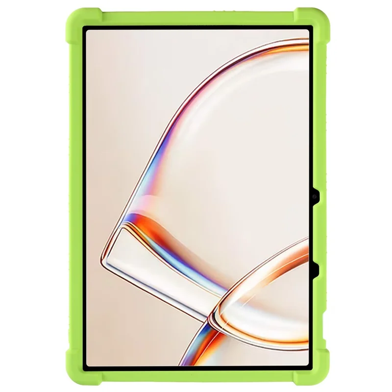For TCL Tab A1 Plus Tablet Case Adjustable Kickstand Silicone Tablet Protective Cover - Green