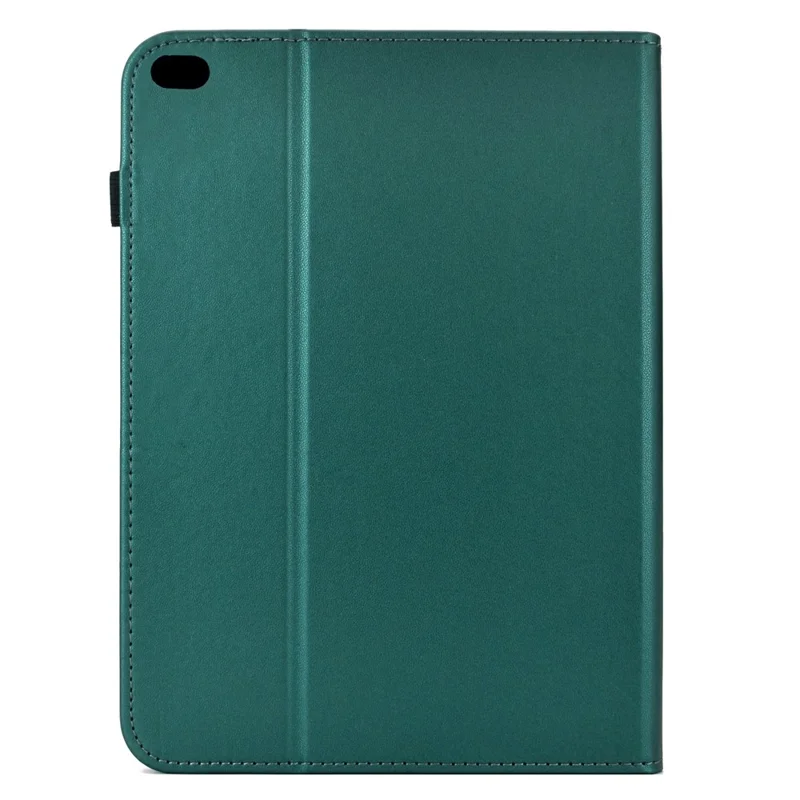 For iPad 9.7-inch (2018) / (2017) Case Solid Color PU Leather Card Holder Stand Tablet Cover - Green