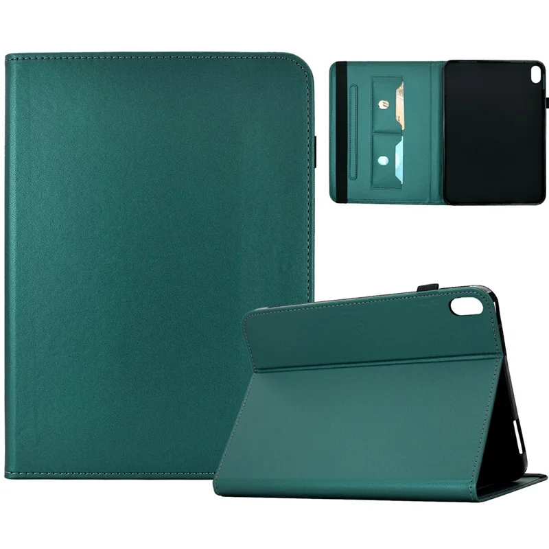 For Xiaomi Redmi Pad 2 11 Case Solid Color PU Leather Card Holder Stand Tablet Cover - Green