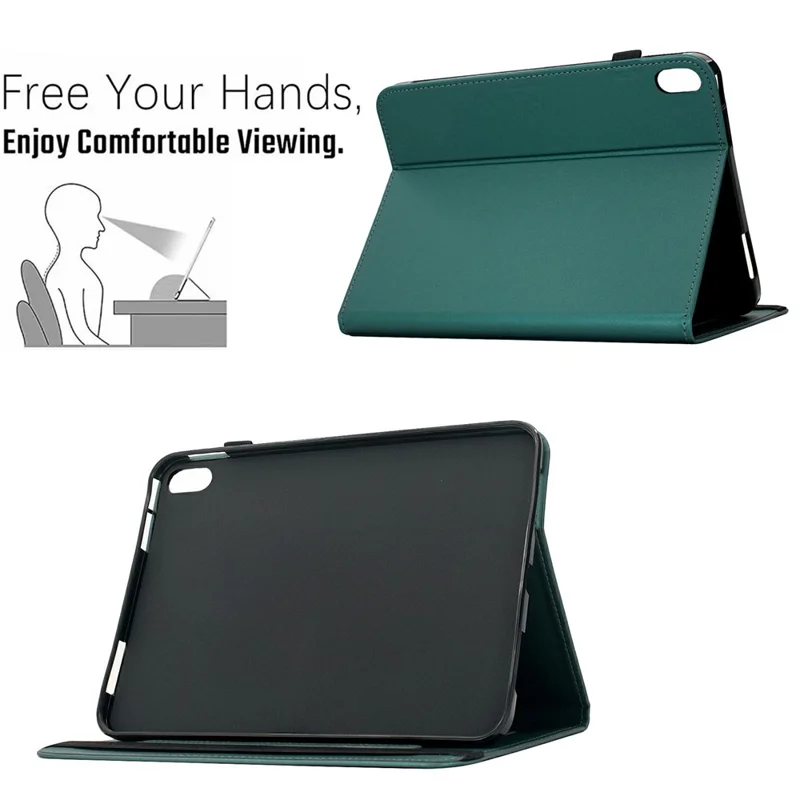 For Xiaomi Redmi Pad 2 11 Case Solid Color PU Leather Card Holder Stand Tablet Cover - Green