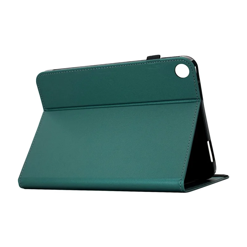 For Lenovo Tab K9 Case Solid Color PU Leather Card Holder Stand Tablet Cover - Green