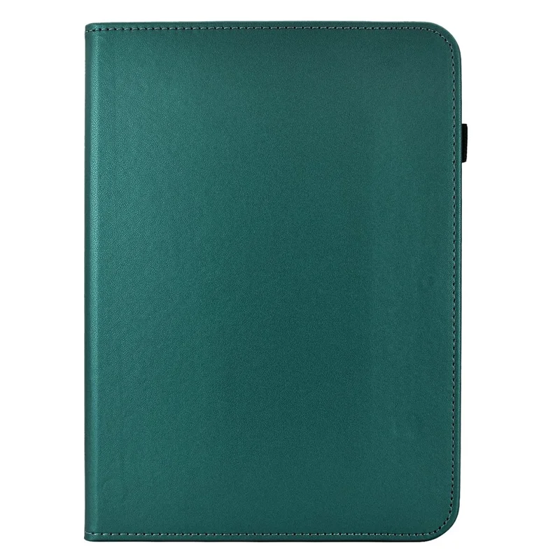 For Lenovo Tab K9 Case Solid Color PU Leather Card Holder Stand Tablet Cover - Green