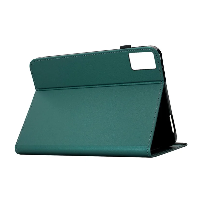For Lenovo Xiaoxin Pad 12.1 (2025) Case Solid Color PU Leather Card Holder Stand Tablet Cover - Green