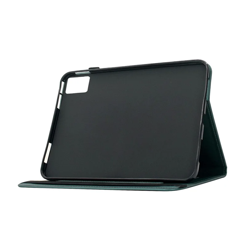 For Lenovo Xiaoxin Pad 12.1 (2025) Case Solid Color PU Leather Card Holder Stand Tablet Cover - Green