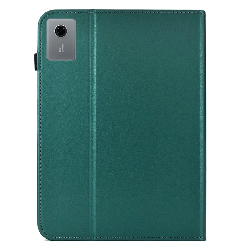 For Lenovo Xiaoxin Pad 12.1 (2025) Case Solid Color PU Leather Card Holder Stand Tablet Cover - Green