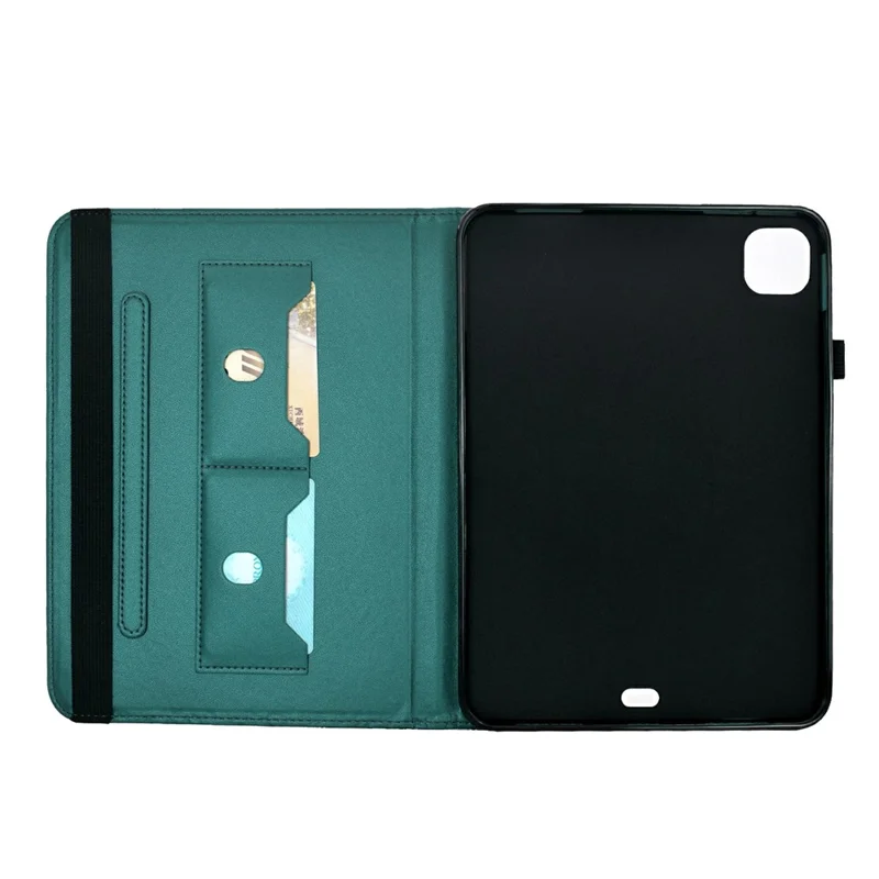 For Honor Pad X9 Pro / Pad X9a Case Solid Color PU Leather Card Holder Stand Tablet Cover - Green