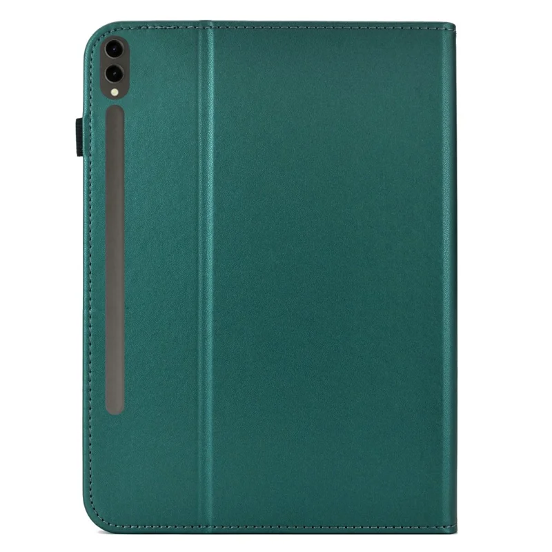PU Leather Case for Samsung Galaxy Tab S10+ / Tab S9 FE+ / Tab S9+ Solid Color Card Holder Stand Tablet Cover - Green