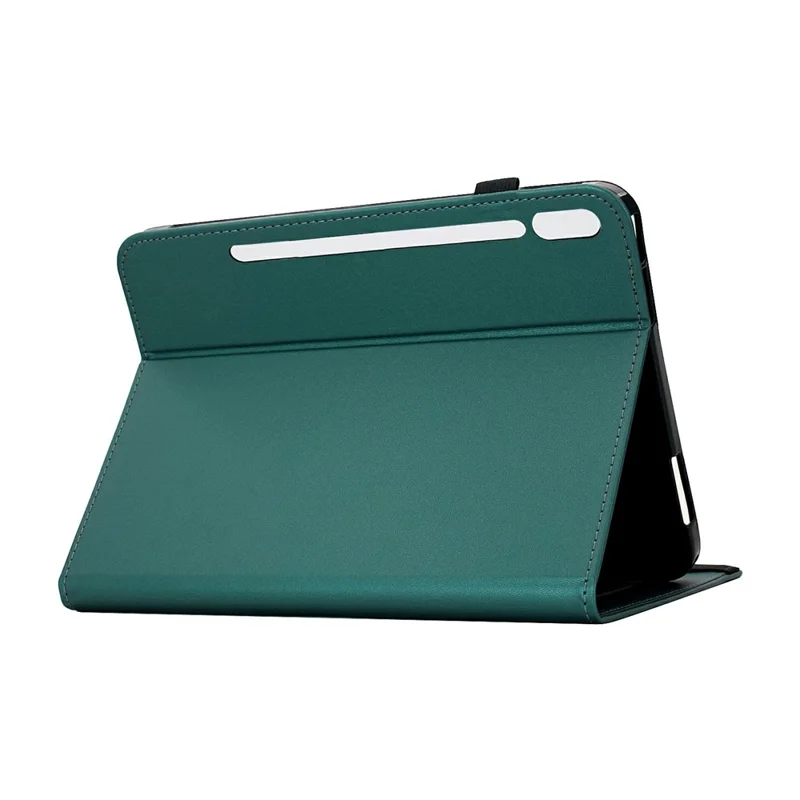 PU Leather Case for Samsung Galaxy Tab S10 Lite / Tab S10 FE / Tab S9 FE / Tab S9 Solid Color Card Holder Stand Tablet Cover - Green