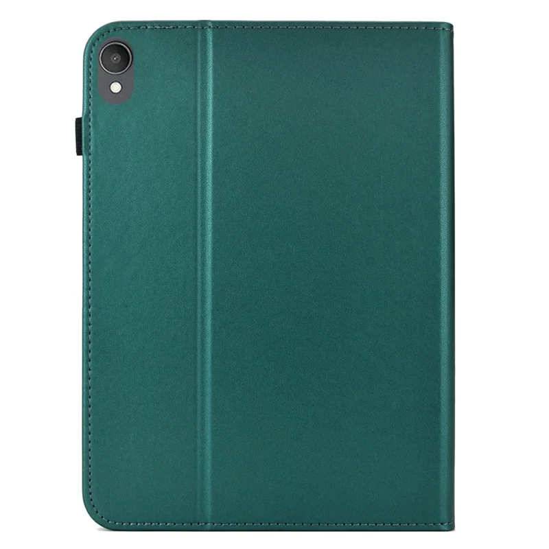 For Samsung Galaxy Tab S11 Case Solid Color PU Leather Card Holder Stand Tablet Cover - Green