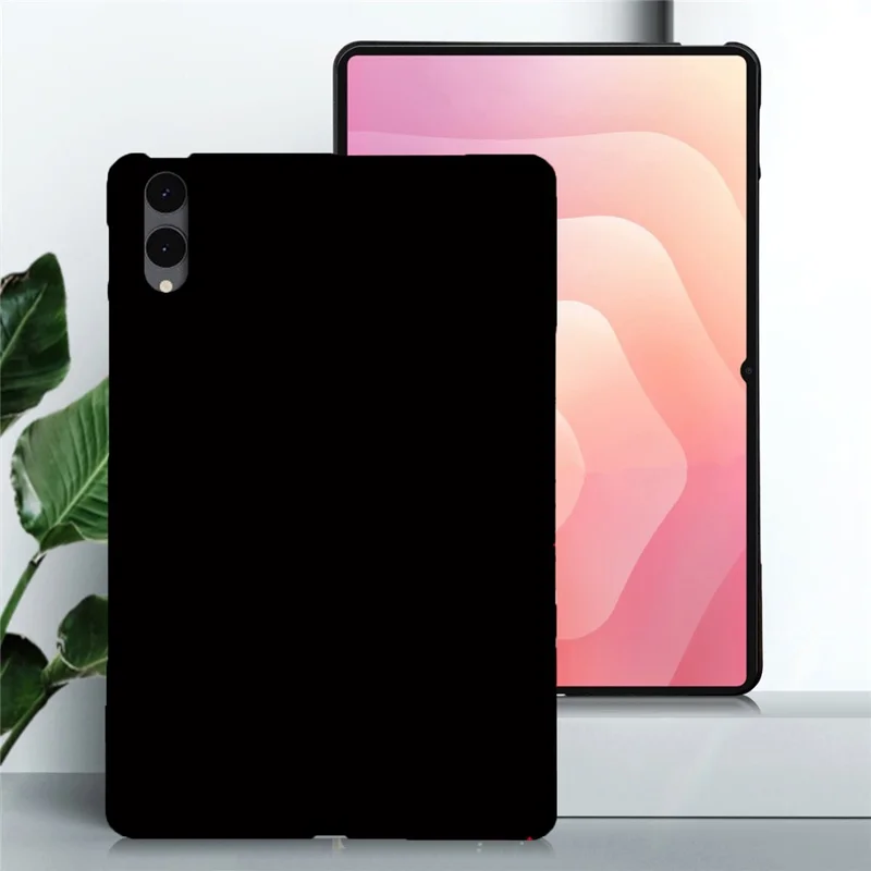 Voor Samsung Galaxy Tab S12+ Hoes Slank Matte TPU Beschermhoes voor Tablet - Zwart
