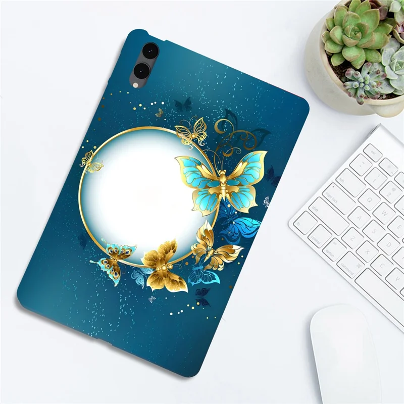 Etui TPU z nadrukiem wzoru na Samsung Galaxy Tab S12+ - Cienka osłona ochronna na tablet - Wianek motyli