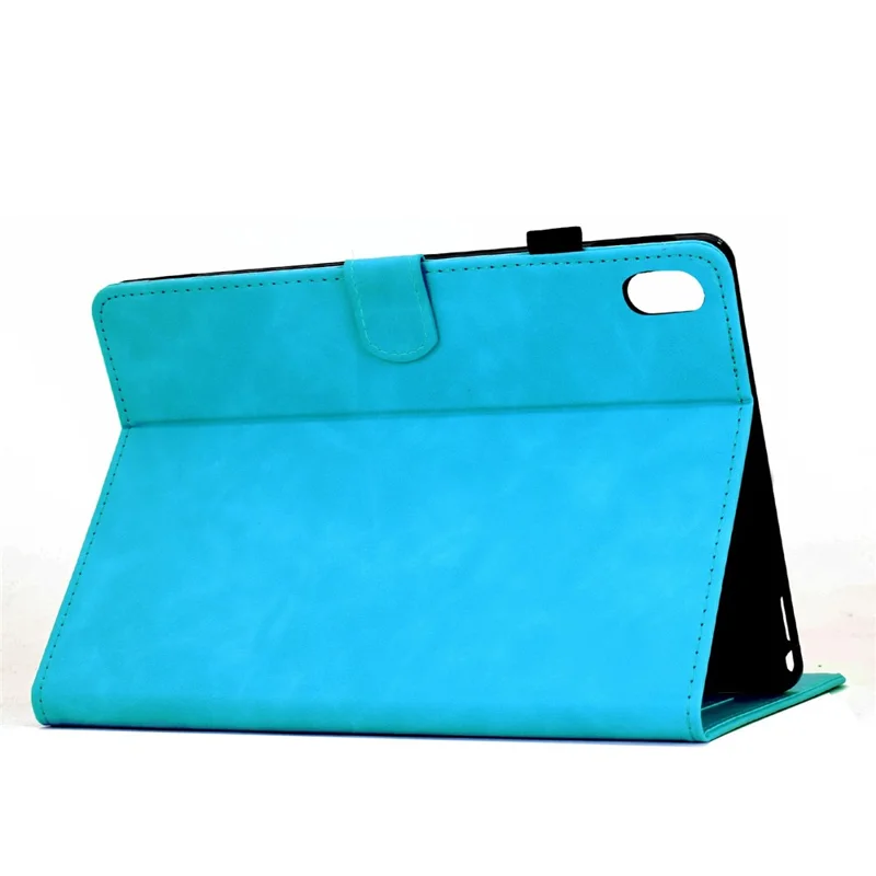 For Samsung Galaxy Tab S12+ Case Mandala Imprinted Leather Tablet Cover with Card Slots - Sky Blue