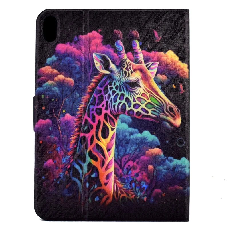 For Samsung Galaxy Tab S12+ Stand Case Pattern Printing Tablet Leather Cover with Card Slots - Giraffe