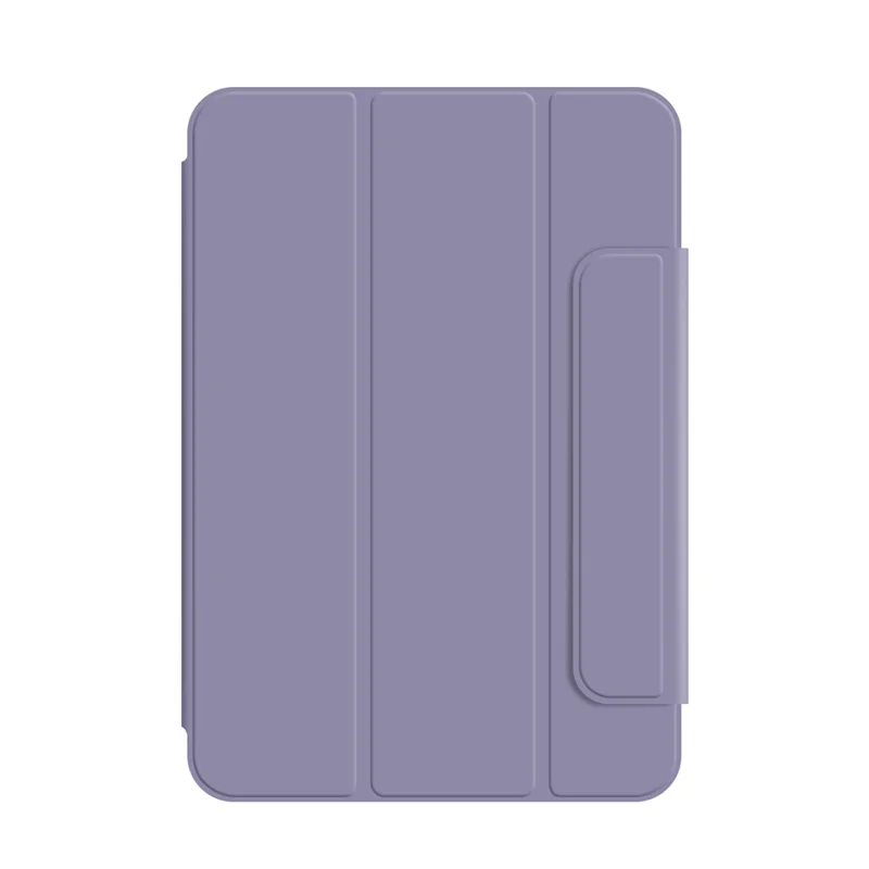 For iPad mini (2024)  /  (2021) Case Magnetic Attachment PU Leather Tri-Fold Stand Tablet Cover - Purple