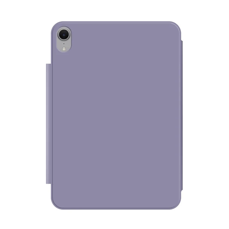 For iPad mini (2024)  /  (2021) Case Magnetic Attachment PU Leather Tri-Fold Stand Tablet Cover - Purple
