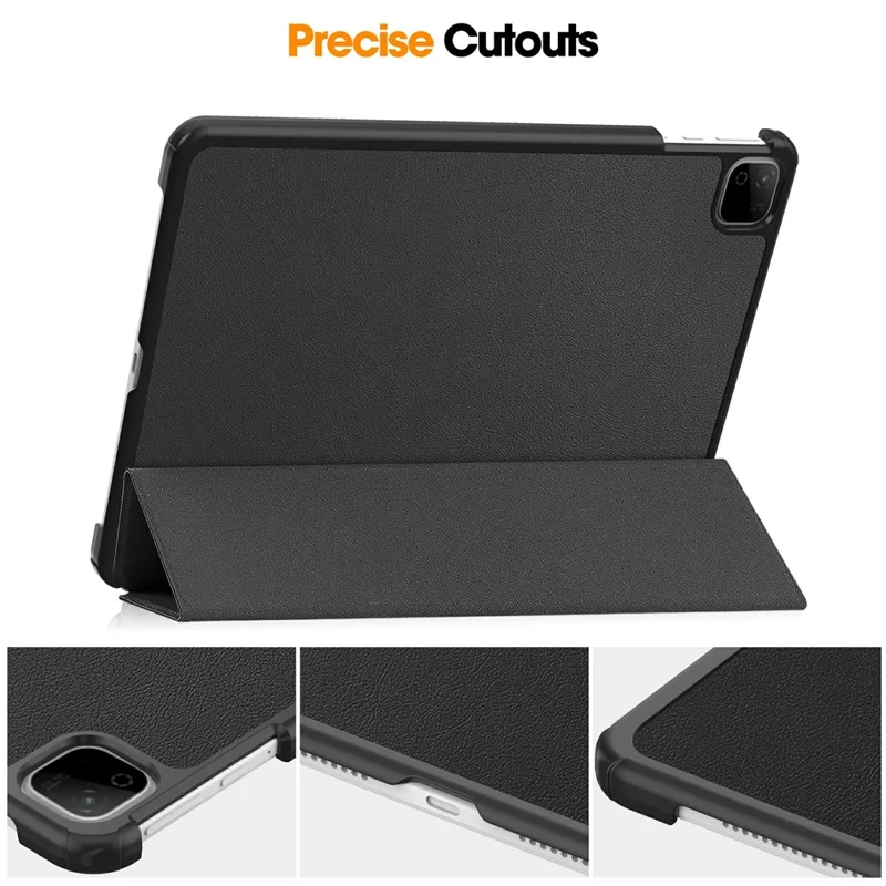 Étui en cuir PU pour tablette Honor Pad X9b Max, étui de protection mince antichute avec trépied, noir