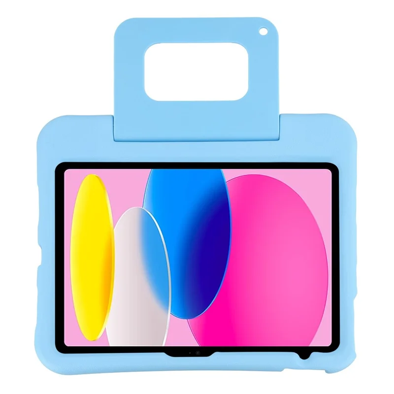 For iPad (2025) / iPad 10.9 (2022) Protective Case Foldable Kickstand EVA Shockproof Tablet Cover - Blue