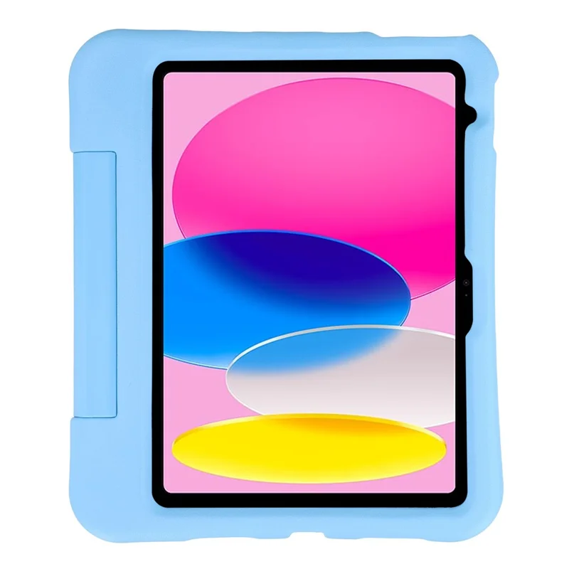 For iPad (2025) / iPad 10.9 (2022) Protective Case Foldable Kickstand EVA Shockproof Tablet Cover - Blue