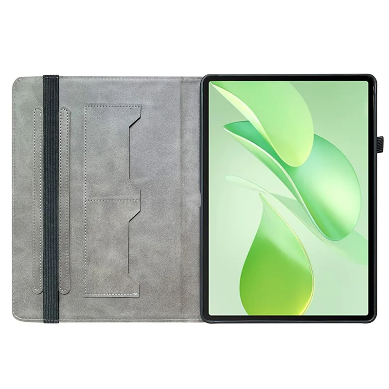 Cover in pelle per Honor Pad X9b Max con stampa motivo a fiore di susino, custodia con supporto e fessote per carte
